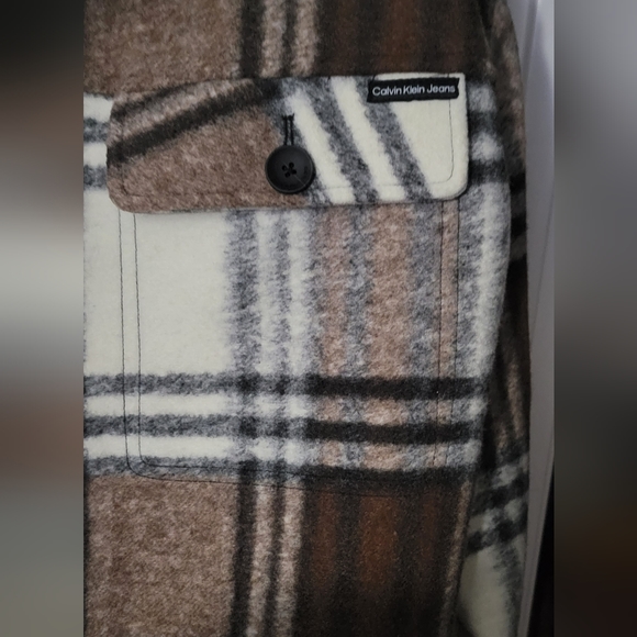CalvinKlein Jeans Plaid Jacket - Picture 3 of 4